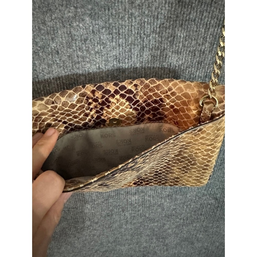 Michael Kors Python Embossed Leather Crossbody Ba… - image 4